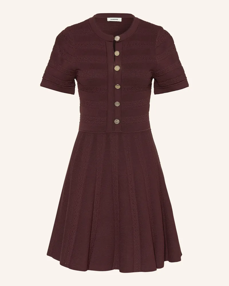 Sandro Strickkleid braun Dunkelbraun