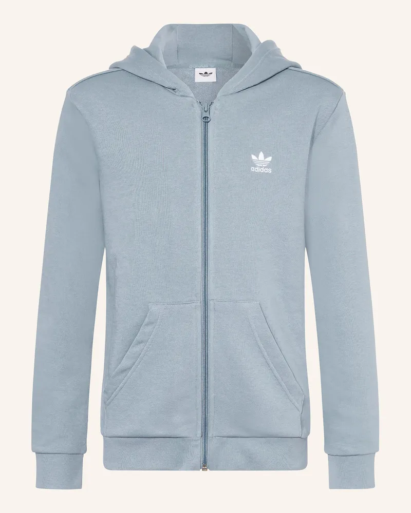 adidas Sweatjacke FULL ZIP HOODIE Hellblau