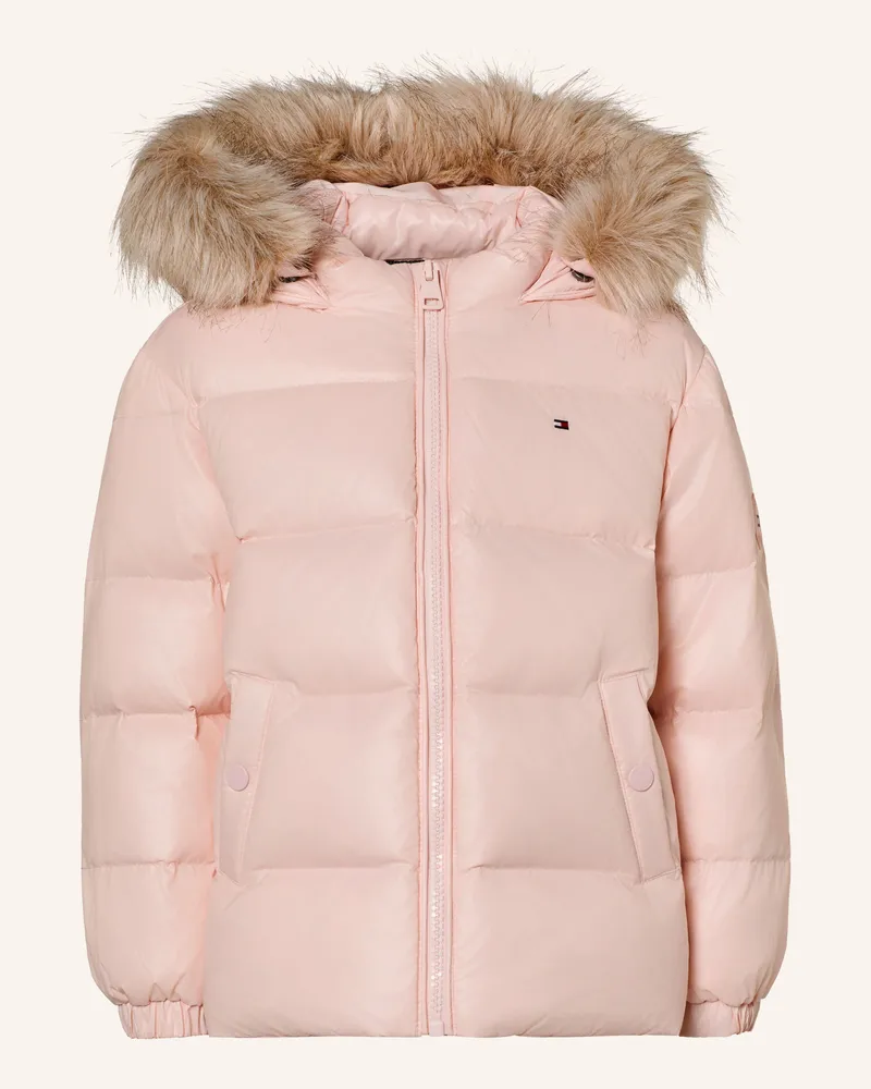 Tommy Hilfiger Daunenjacke Mit Abnehmbarem Kunstfell rosa Hellrosa