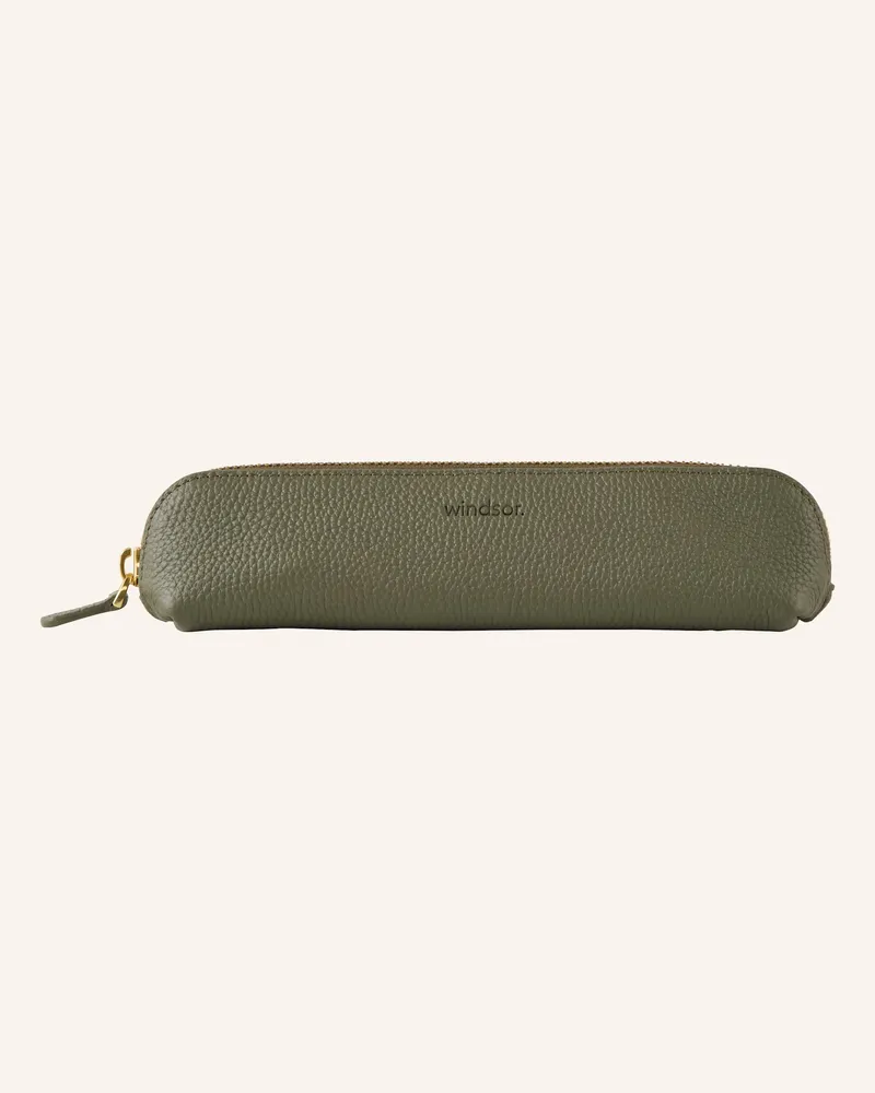 windsor. Pen Case gruen Oliv