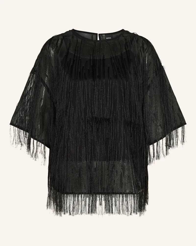 HUGO BOSS Blusenshirt Bafray schwarz Schwarz