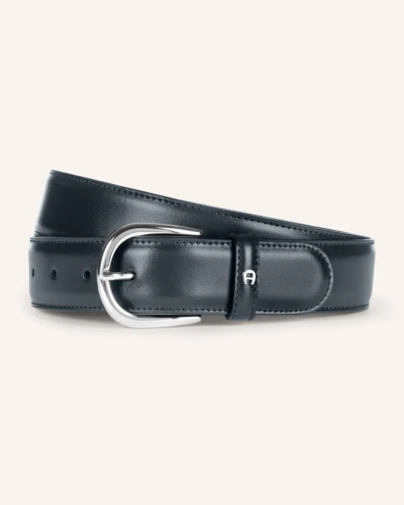 Aigner Ledergürtel blau Dunkelblau