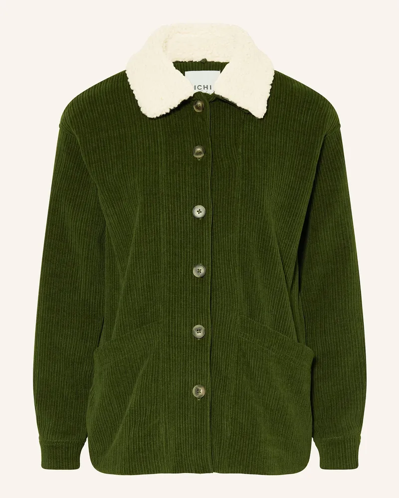 ICHI Jacke IHKATE mit Teddyfell Grün