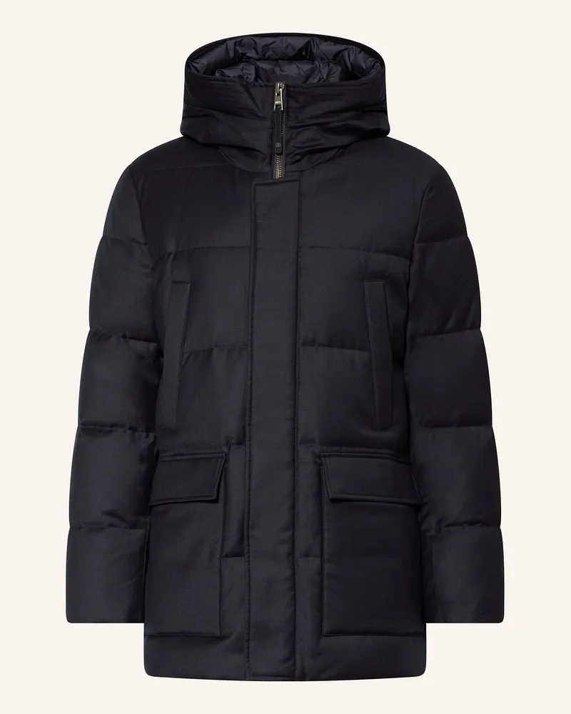 DUNO Daunenparka aus Wolle Dunkelblau