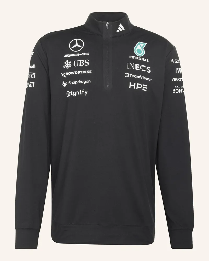adidas MERCEDES-AMG PETRONAS FORMULA 1 TEAM ENGINEERS QUARTER ZIP SWEATSHIRT Schwarz