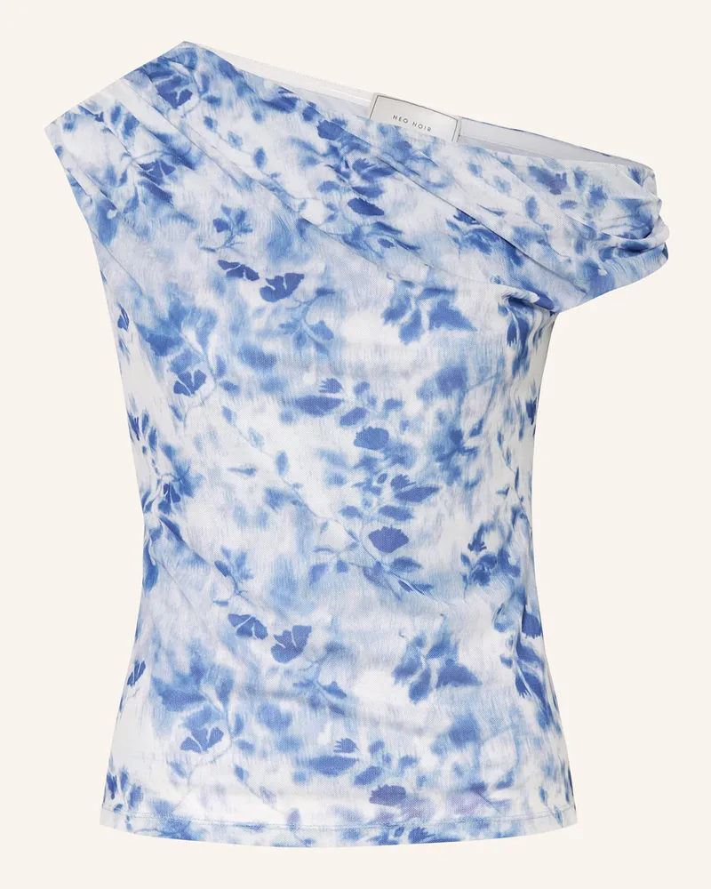 Neo Noir One-Shoulder-Top Peri Aus Mesh blau Blau