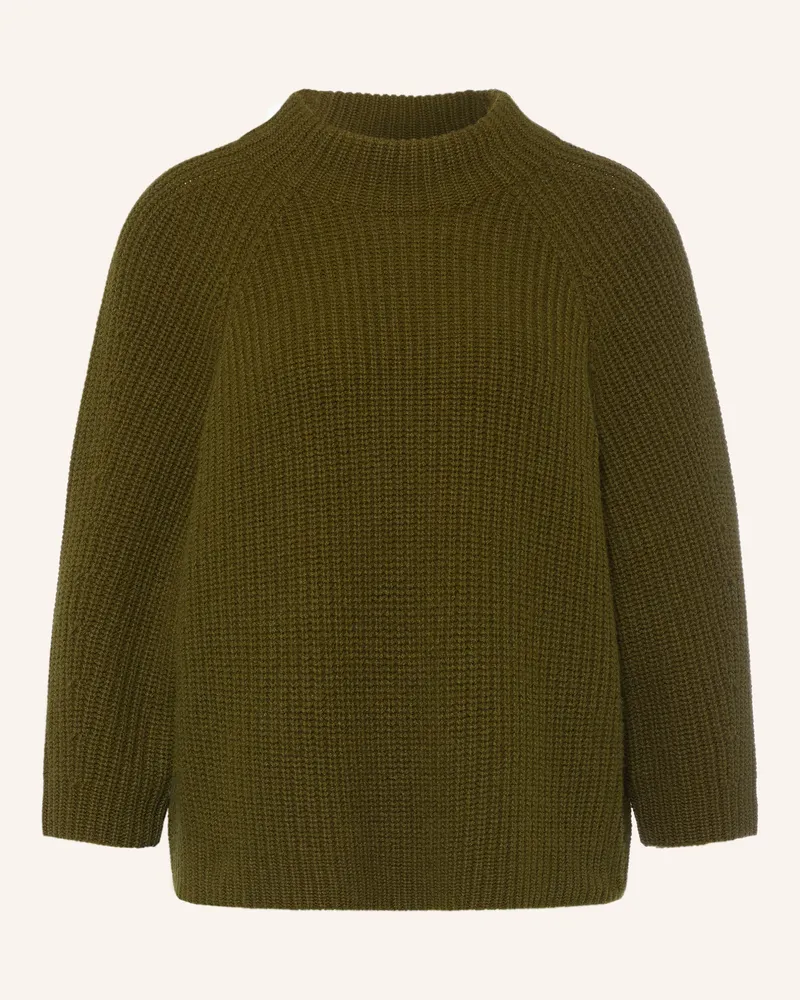 lilienfels Pullover Mit 3/4-Arm Und Cashmere gruen Oliv