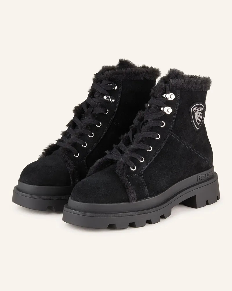 Blauer Schnürboots Schwarz