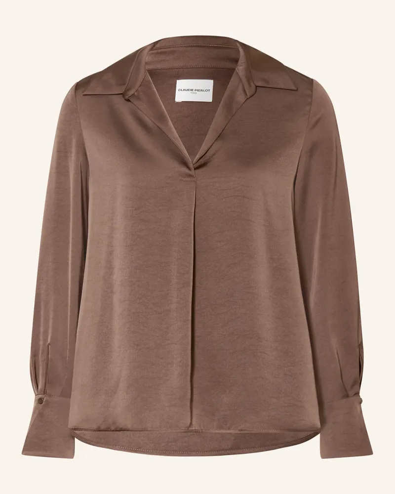 Claudie Pierlot Blusenshirt aus Satin Braun