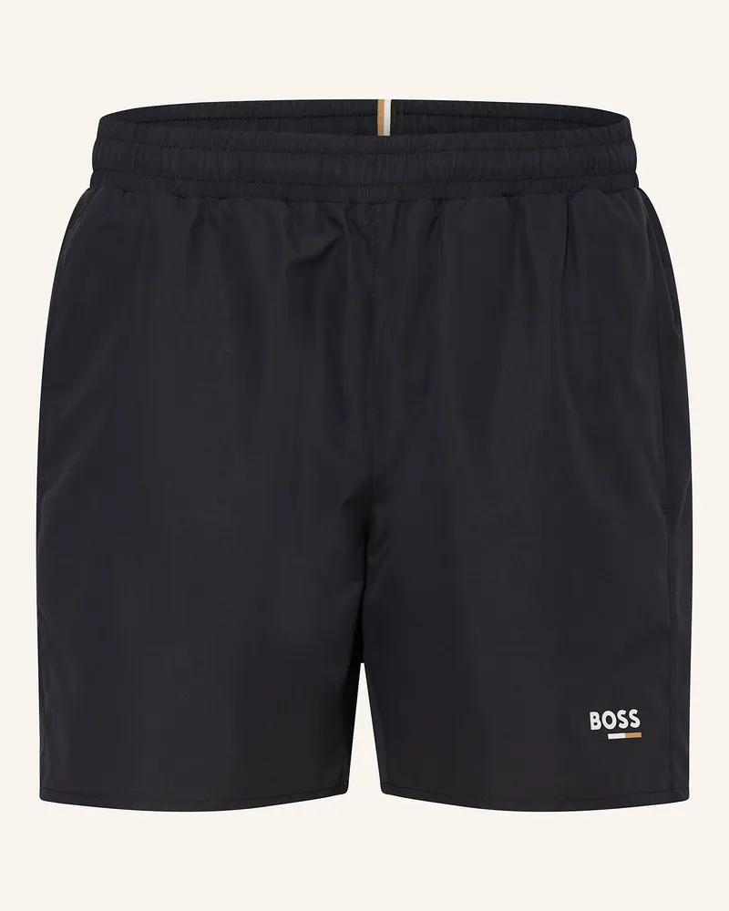 HUGO BOSS Badeshorts Swordfish schwarz Schwarz