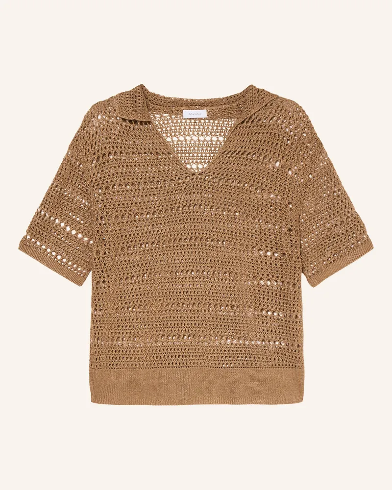 Darling Harbour Häkelshirt braun Cappuccino