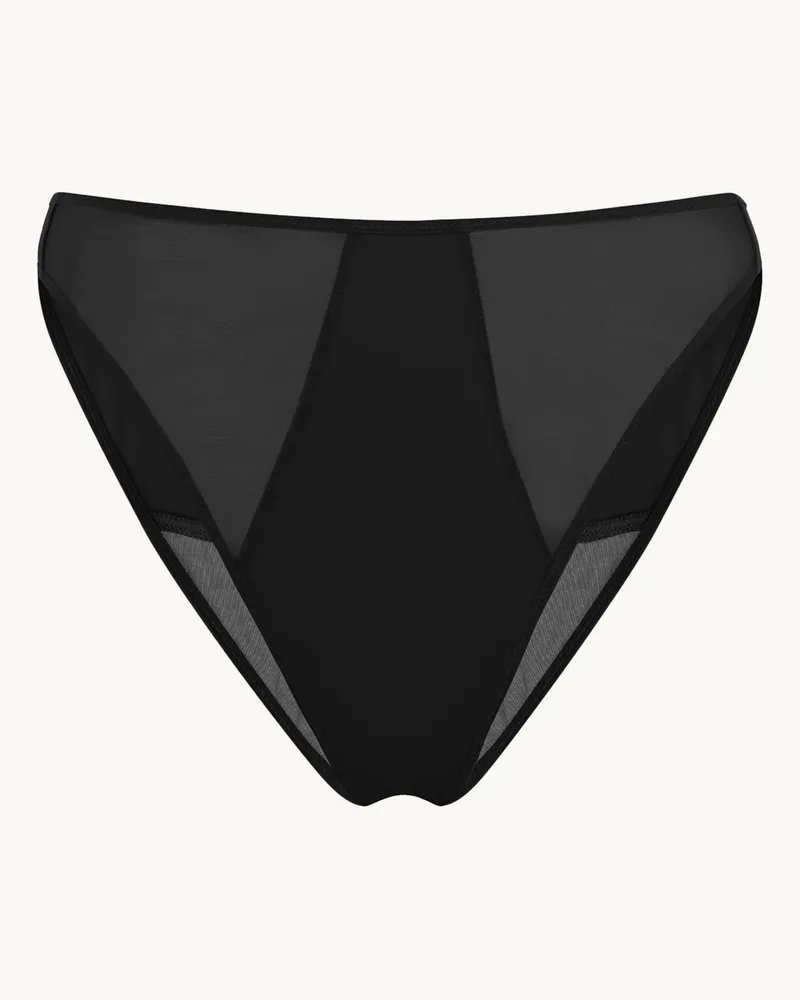 Wolford Lingerie Tanga Sheer Opaque Brief schwarz Schwarz