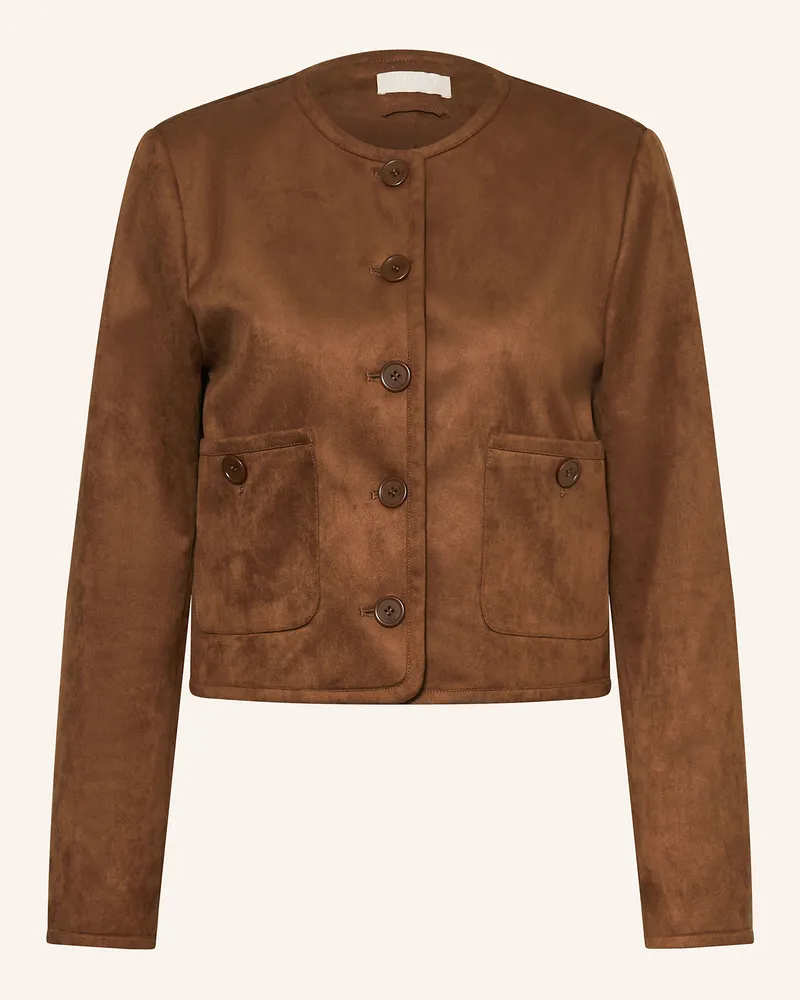 Liu Jo Kastenjacke in Lederoptik Braun