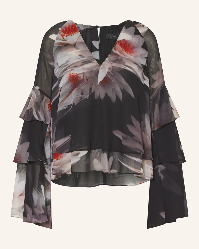 Ted Baker Blusenshirt JARLAH mit Volants Dunkelgrau