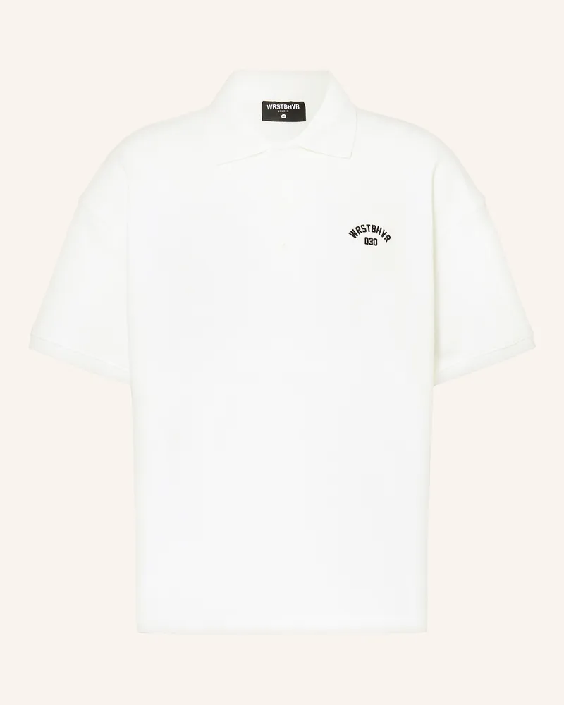 WRSTBHVR Piqué-Poloshirt JARO Wide Fit Weiss