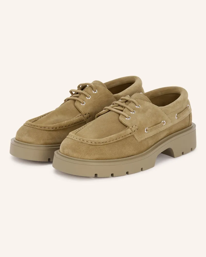 Sandro Bootsschuhe beige Camel