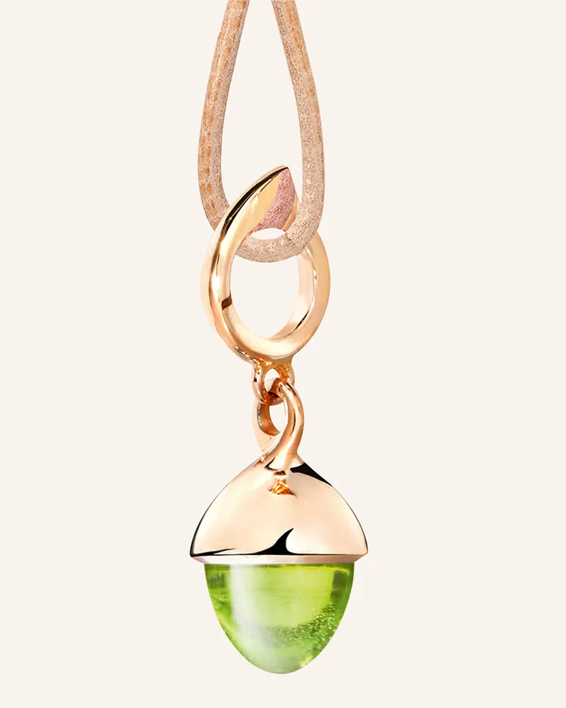 TAMARA COMOLLI Anhänger Pendant Mikado Flamenco Peridot Peridot 18k Roségold rosegold Roségold