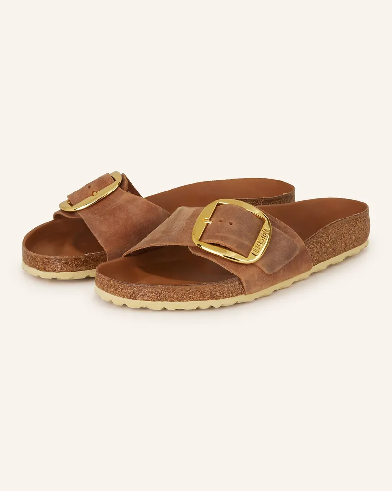 Birkenstock Pantoletten MADRID BIG BUCKLE Cognac