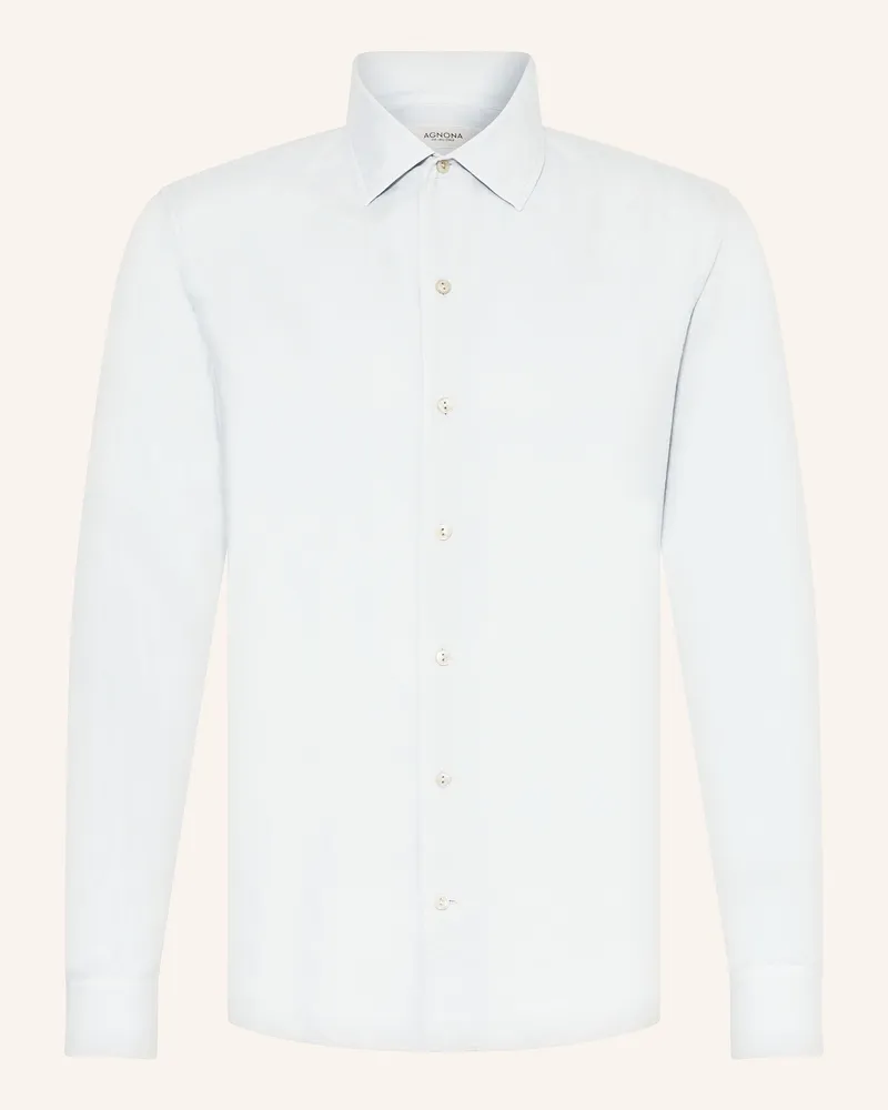 AGNONA Hemd Regular Fit mit Seide Hellblau