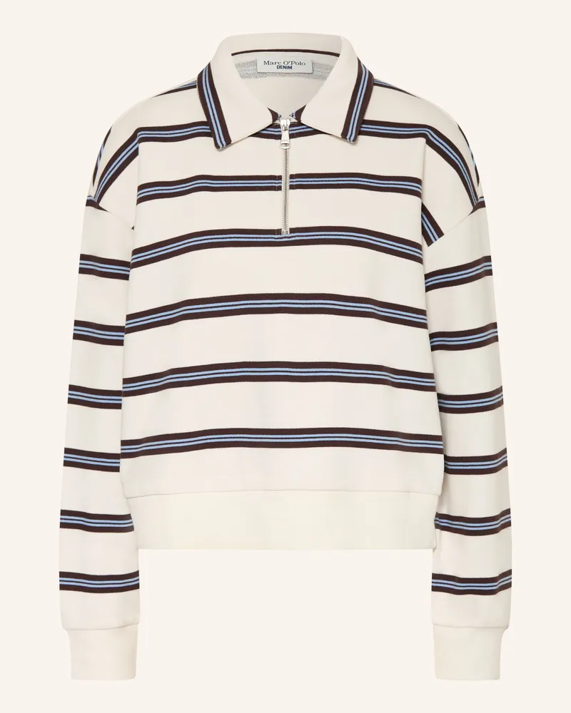 Marc O'Polo Sweat-Poloshirt weiss Creme