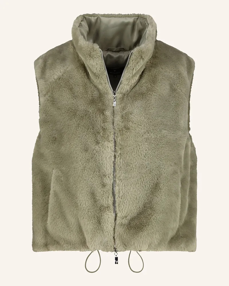 monari Kunstfell-Weste gruen Oliv