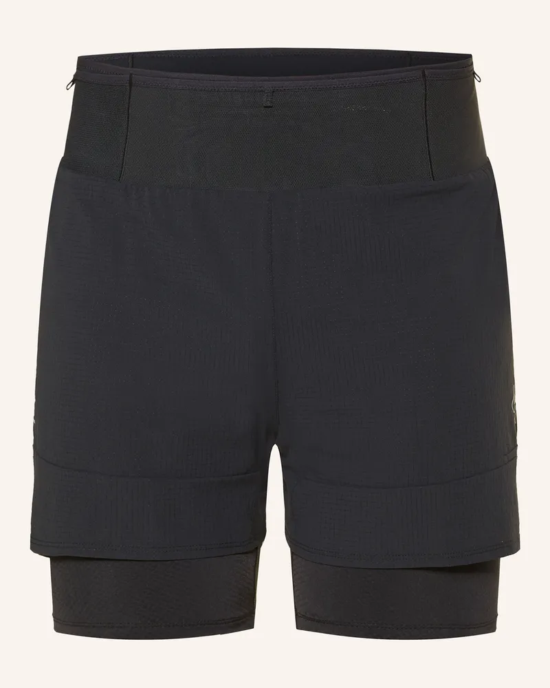 Salomon 2-in-1-Laufshorts SENSE AERO Schwarz