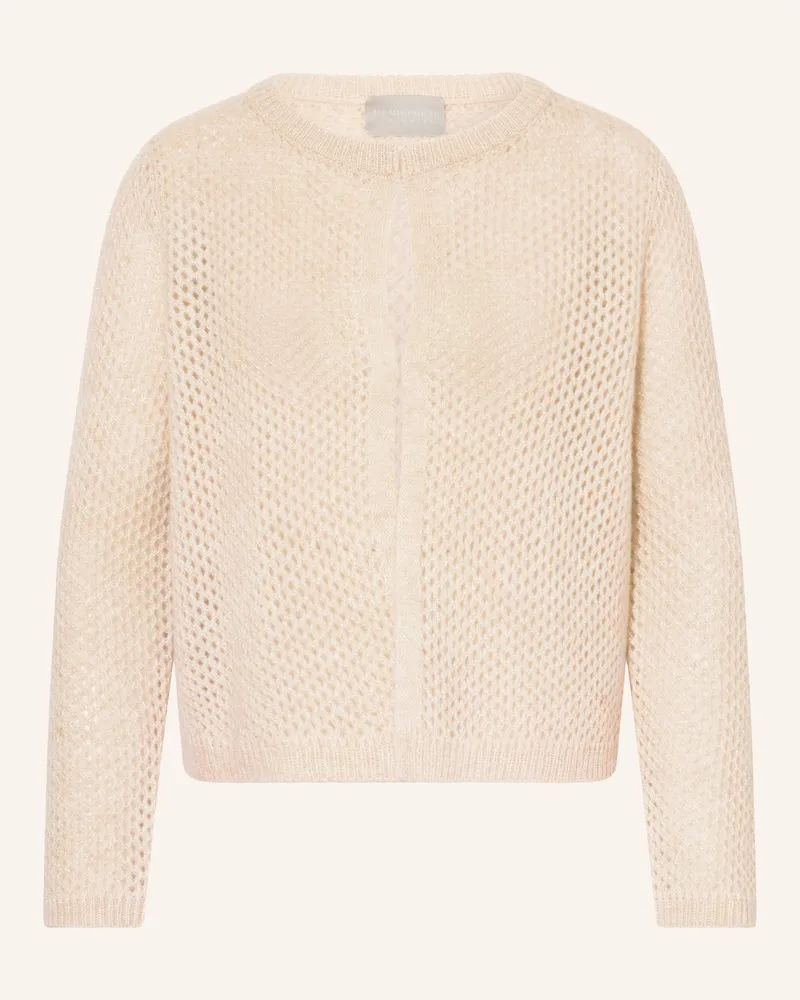 hemisphere Strickjacke mit Cashmere und Glitzergarn Beige