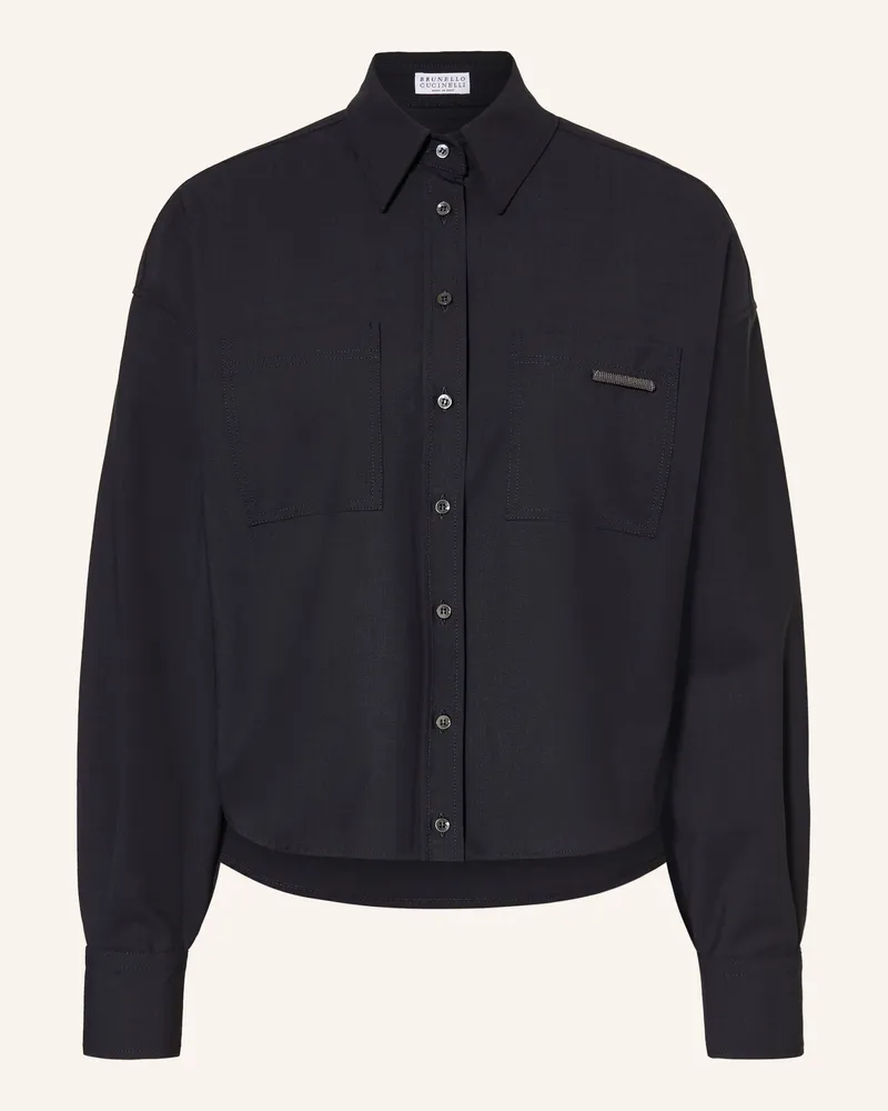 Brunello Cucinelli Hemdbluse blau Dunkelblau