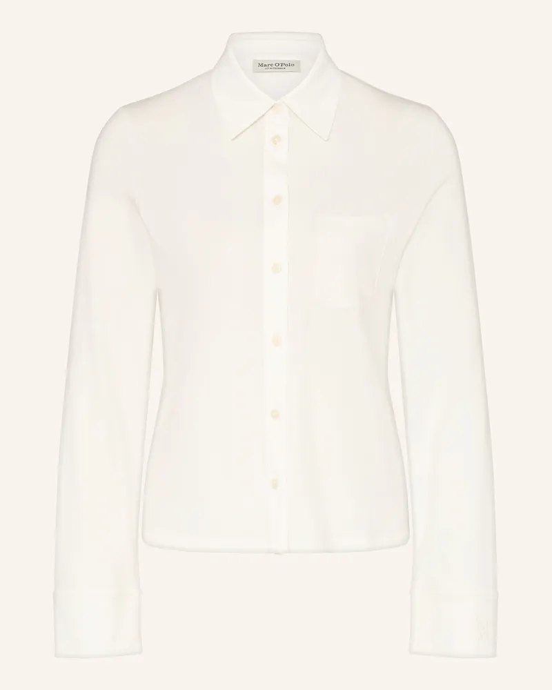 Marc O'Polo Hemdbluse aus Jersey Weiss