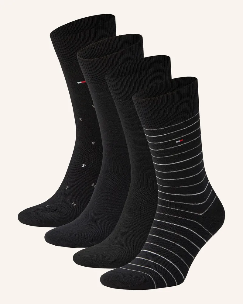 Tommy Hilfiger 4er-Pack Socken mit Geschenkbox Schwarz