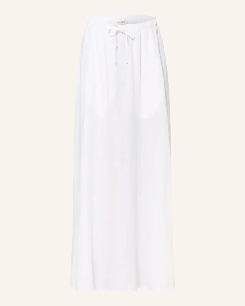 Closed Leinenrock weiss Weiss