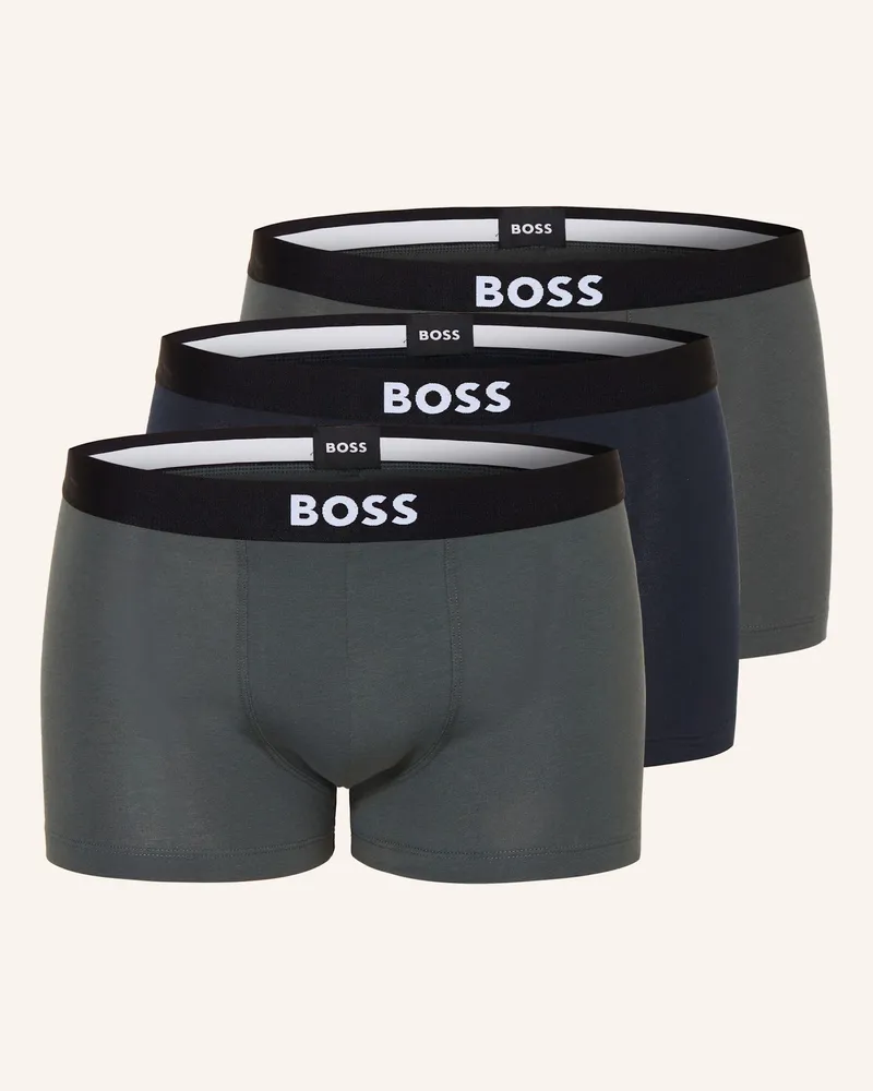 HUGO BOSS 3er-Pack Boxershorts ONE Dunkelgrau