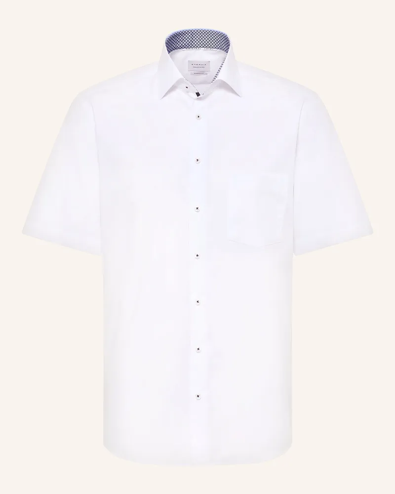 Eterna Kurzarm-Hemd Modern Fit Weiss