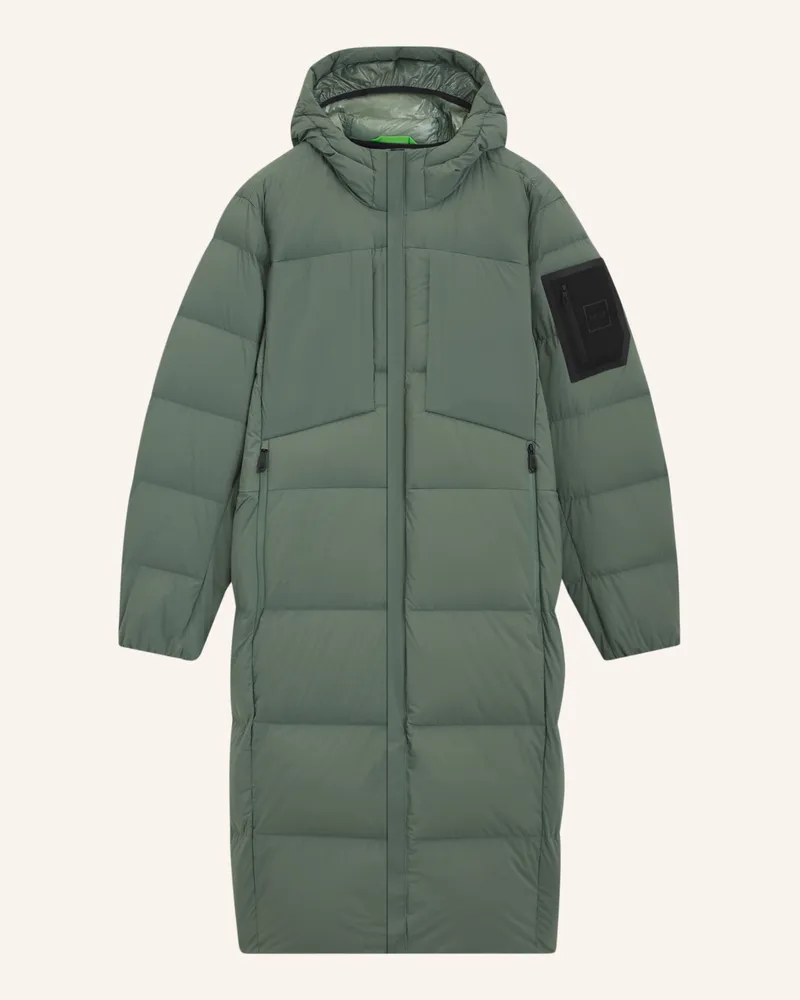HUGO BOSS Casual Jacke OW_RIPLITE COAT HD Regular Fit Grün