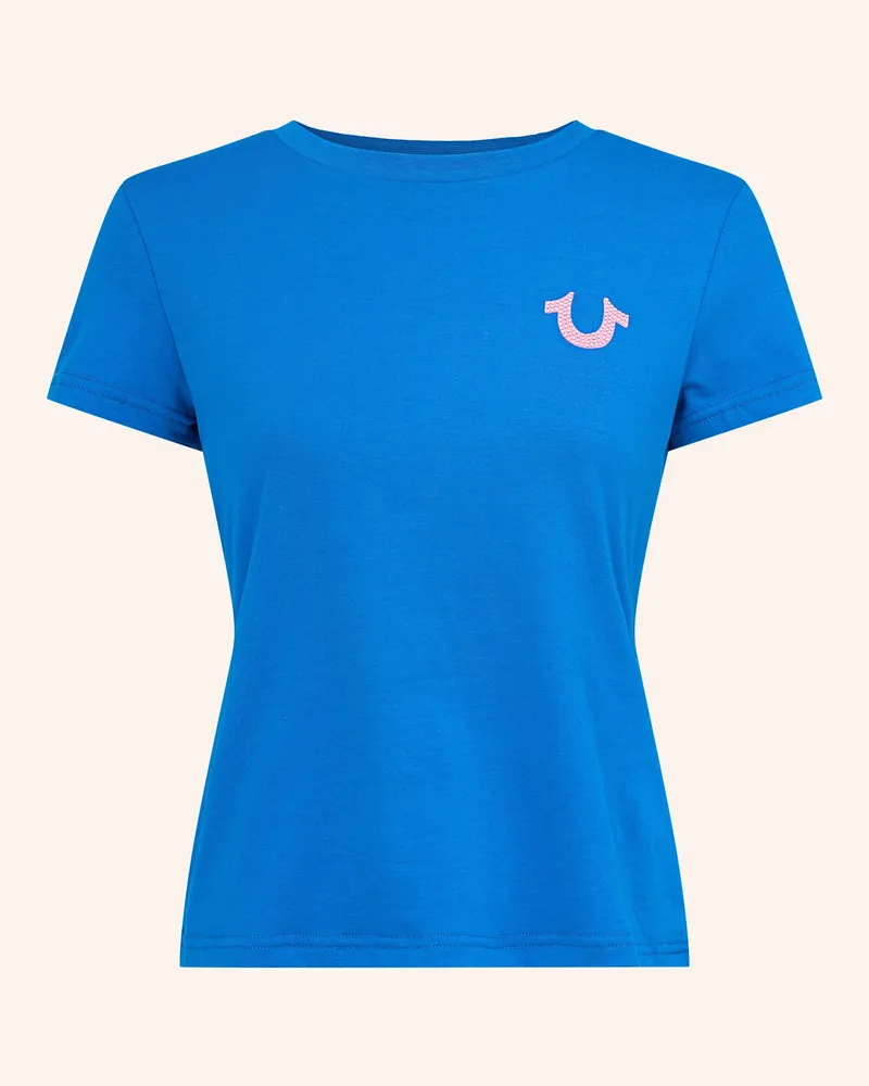 True Religion T-Shirt Crystal blau Blau