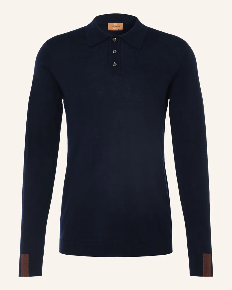 Mos Mosh Strick-Poloshirt Mmgadam blau Dunkelblau