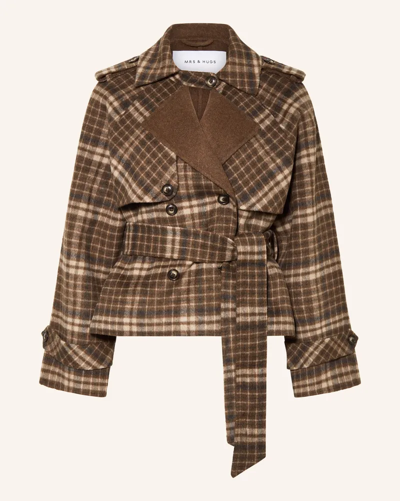 Mrs & HUGS Trench-Jacke braun Braun
