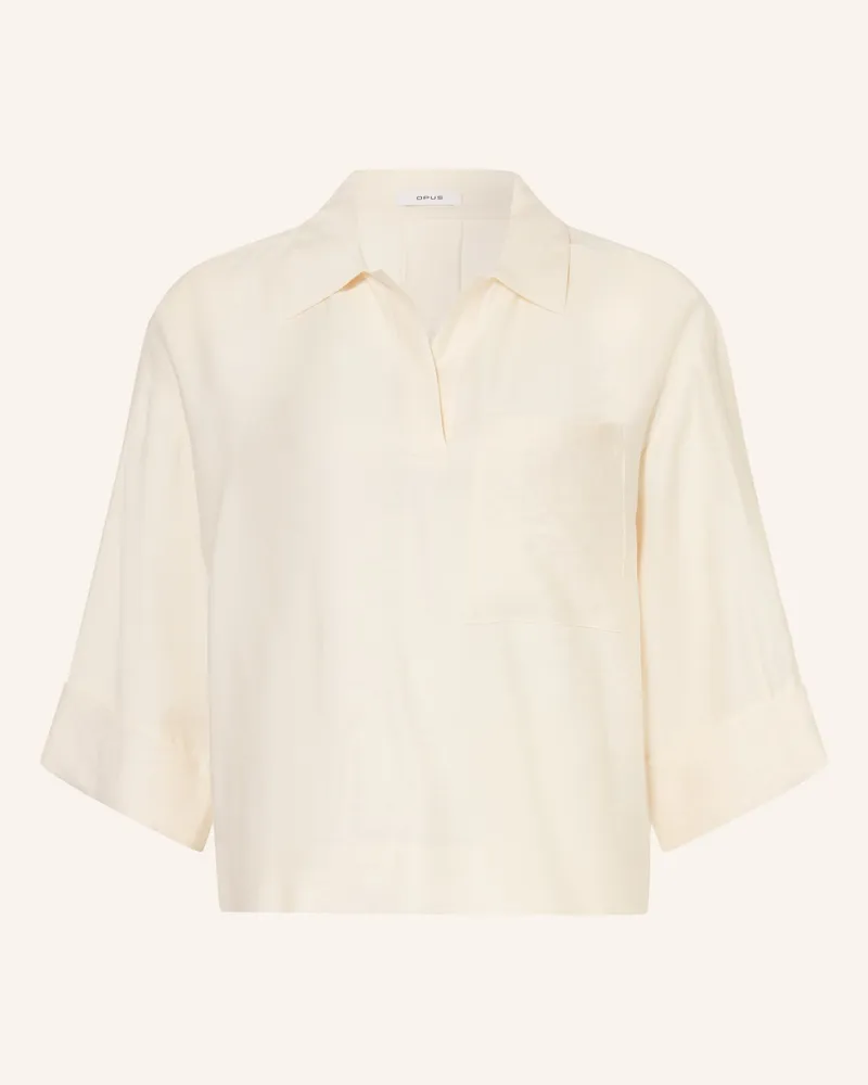 OPUS Blusenshirt Felmara Mit 3/4-Arm weiss Beige