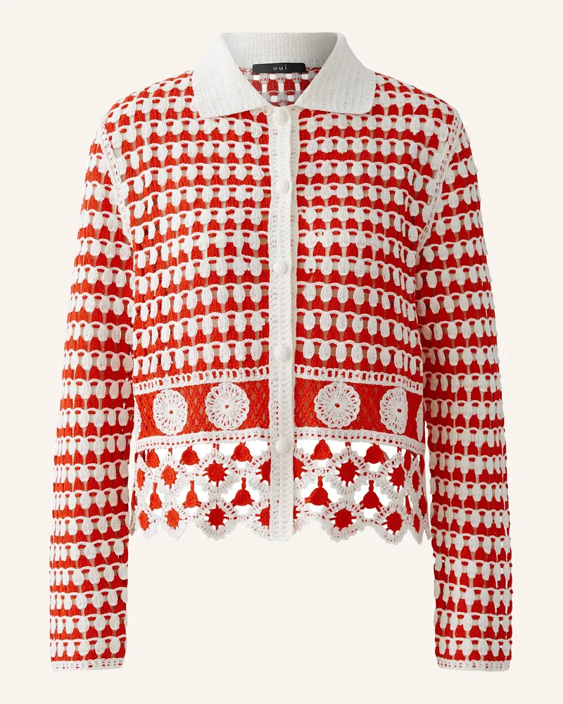 Oui  Strickjacke Rot