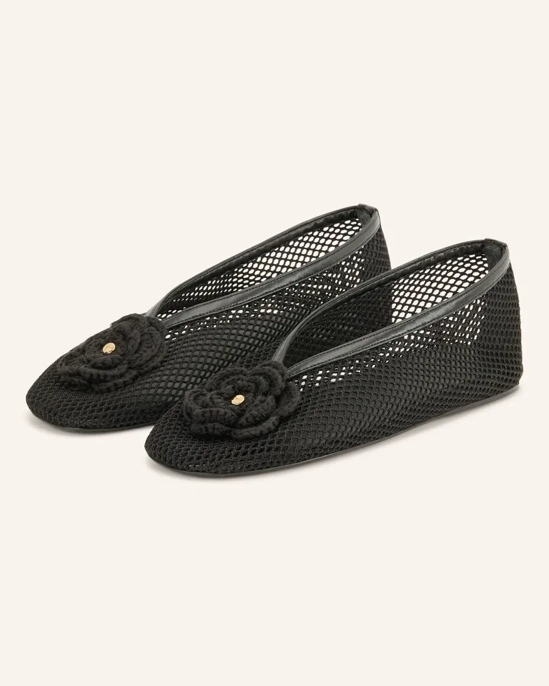 Ganni Ballerinas Jenny schwarz Schwarz