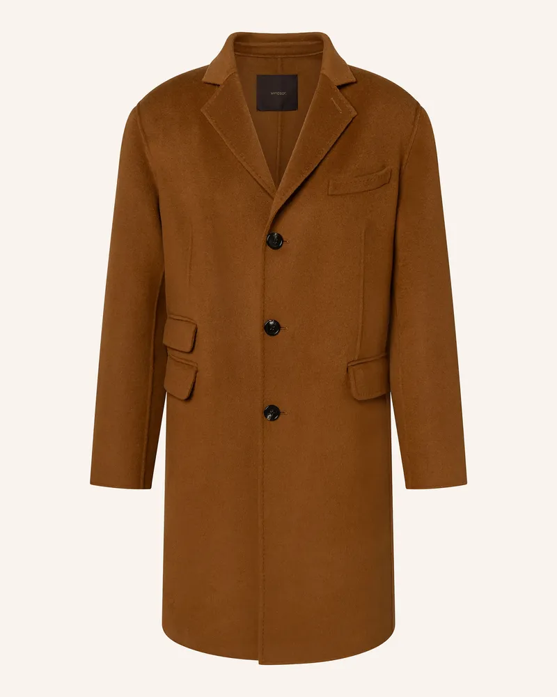 windsor. Wollmantel Cesarino braun Cognac