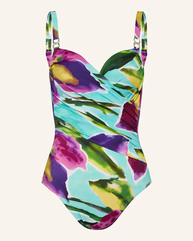 Charmline Bügel-Badeanzug SUMMER AQUARELLE mit Shaping-Effekt Lila
