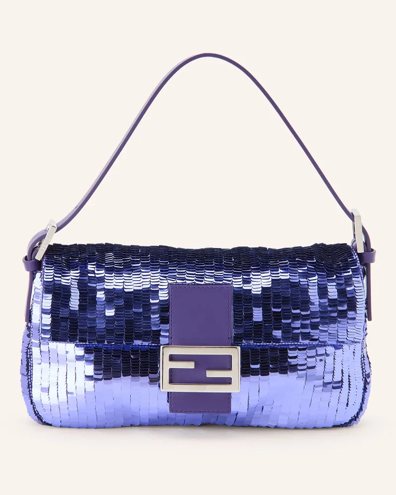 Fendi Handtasche Baguette Mit Pailletten lila Lila