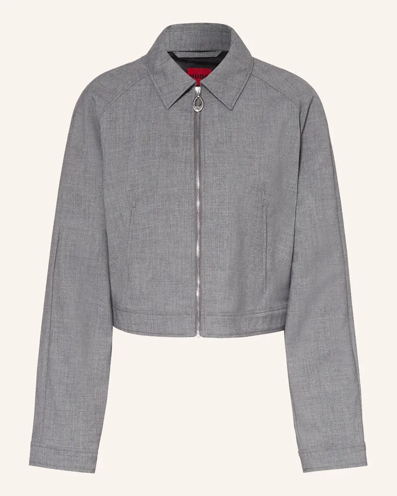 HUGO BOSS Kastenjacke AMENISA Grau