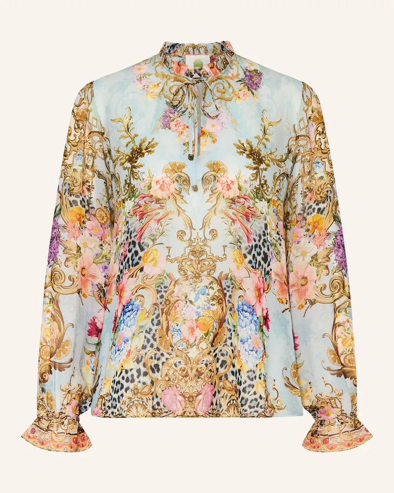 Princess goes Hollywood Blusenshirt aus Seide Hellblau