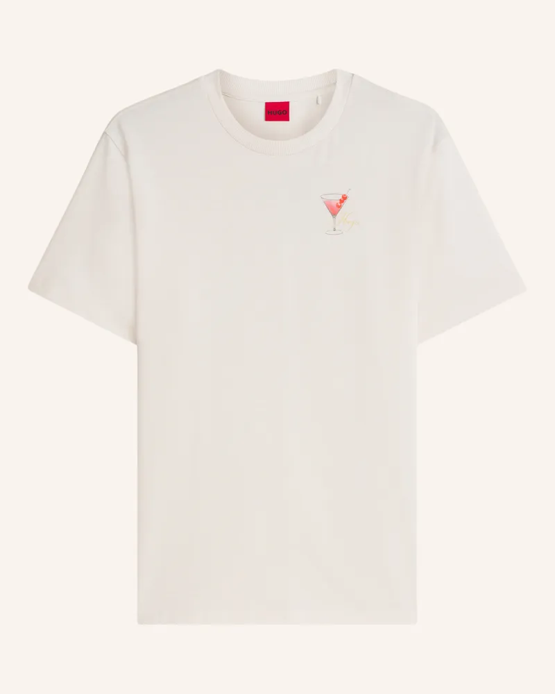 HUGO BOSS T-Shirts Vintage Tee_26 Oversize Fit beige Weiss