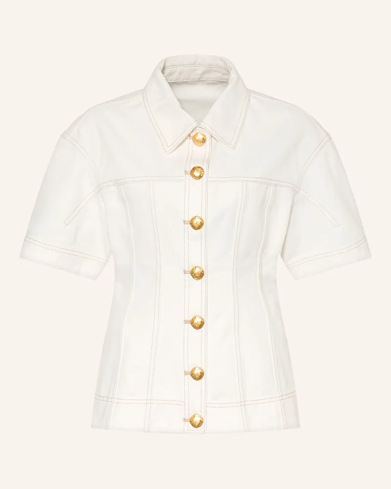 Aje. Jeansbluse Annete weiss Creme