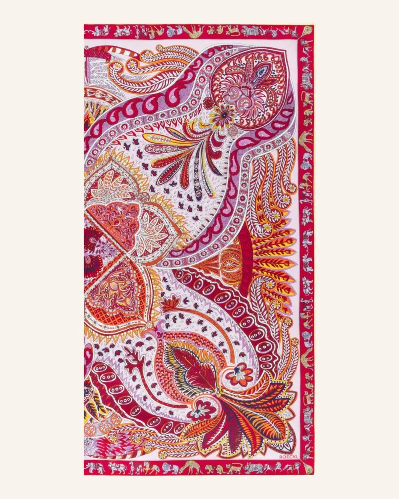 Roeckl Seidentuch Vibrant Paisley rot Rot