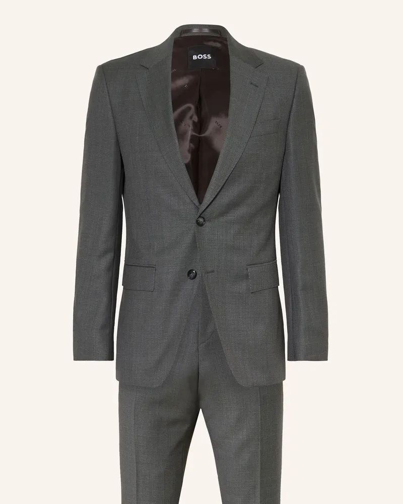HUGO BOSS Anzug Huge Slim Fit gruen Grau