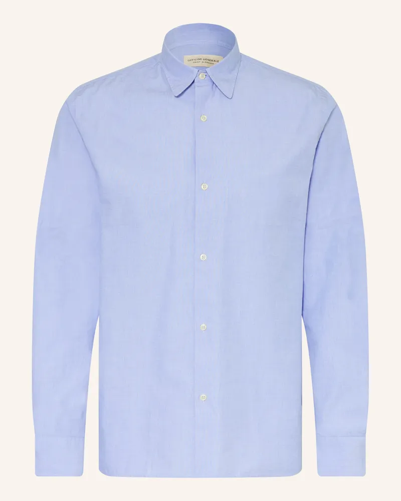 Officine Generale Hemd Comfort Fit blau Hellblau